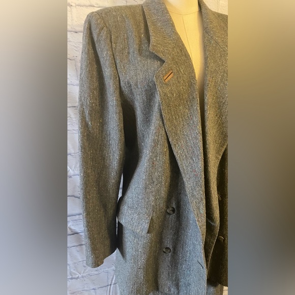 TOGETHER Women’s 2 PC Suit Gray Speckled Wool Blend Tweed Size 14 - Picture 4 of 16